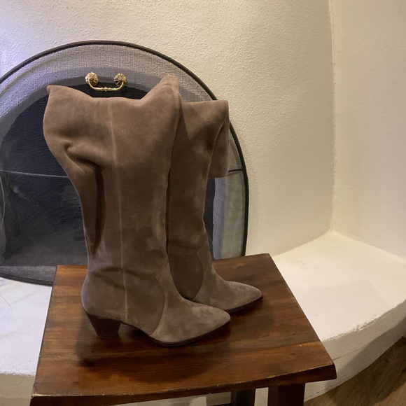 Vince Camuto Brown Over the Knee Boots Sand Gray size 7 - Picture 5 of 8